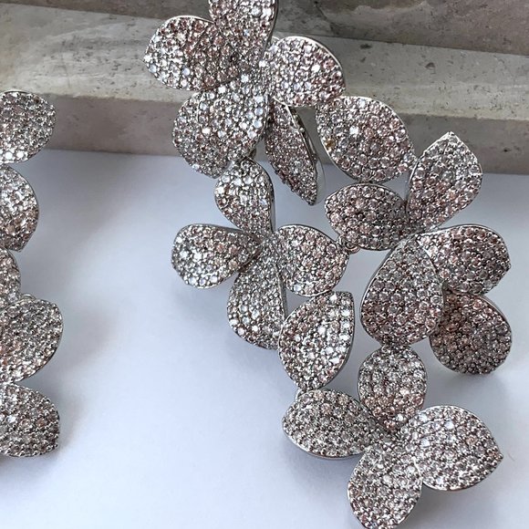 Anthropologie Silver Floral Earrings - Picture 10 of 12